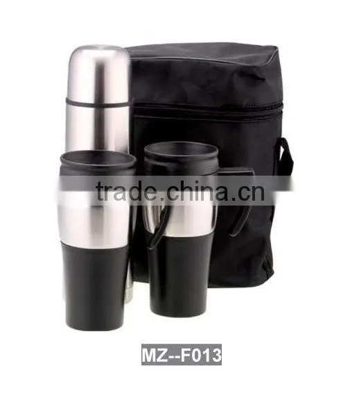 500ml stainless steel vacuum flask gift sets with pvc bag