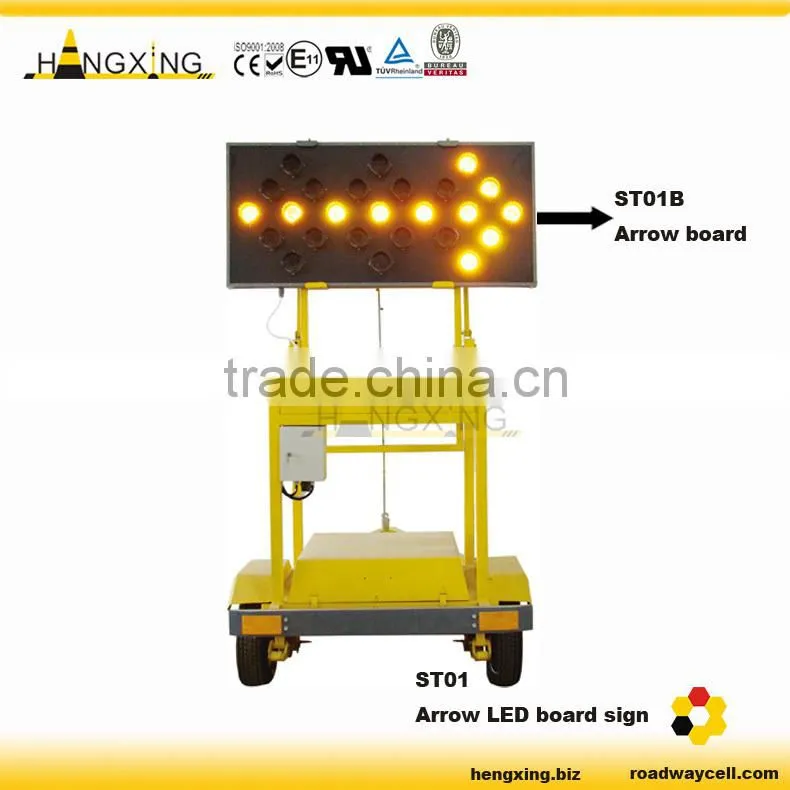 HX-ST01A Solar LED Traffic Trailer Mounted Arrow Board with 15 or25 lights