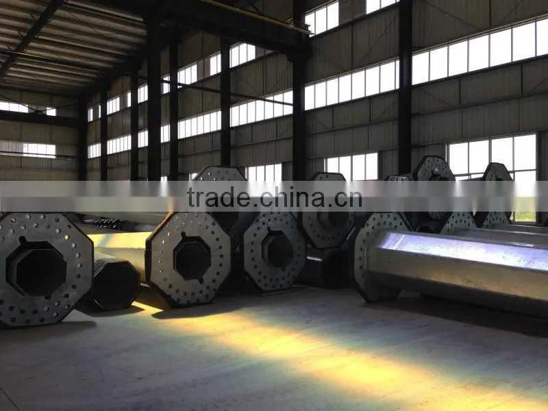 Steel galvanized microwave communications pole