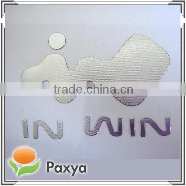 Custom silver individual company logo sticker