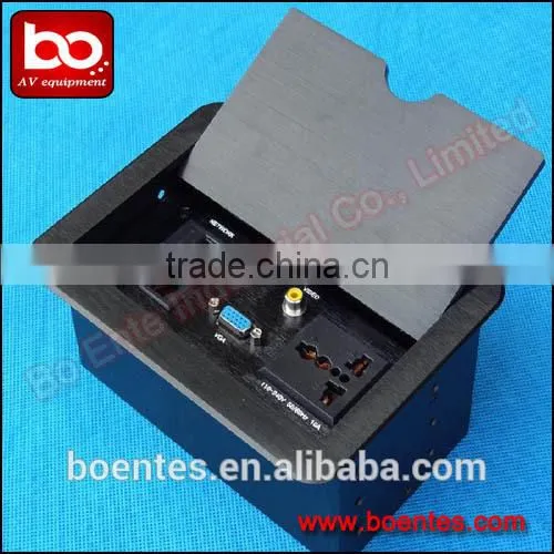 Desktop Mount Flip Up Power Socket Box/Floor Cover Manual Flip Up Socket Cubby
