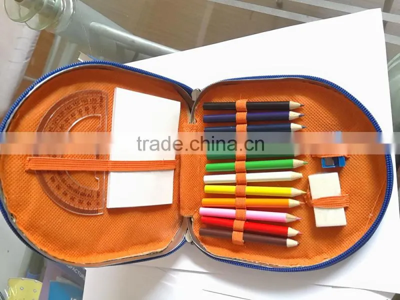Students stationery set with bag packaging