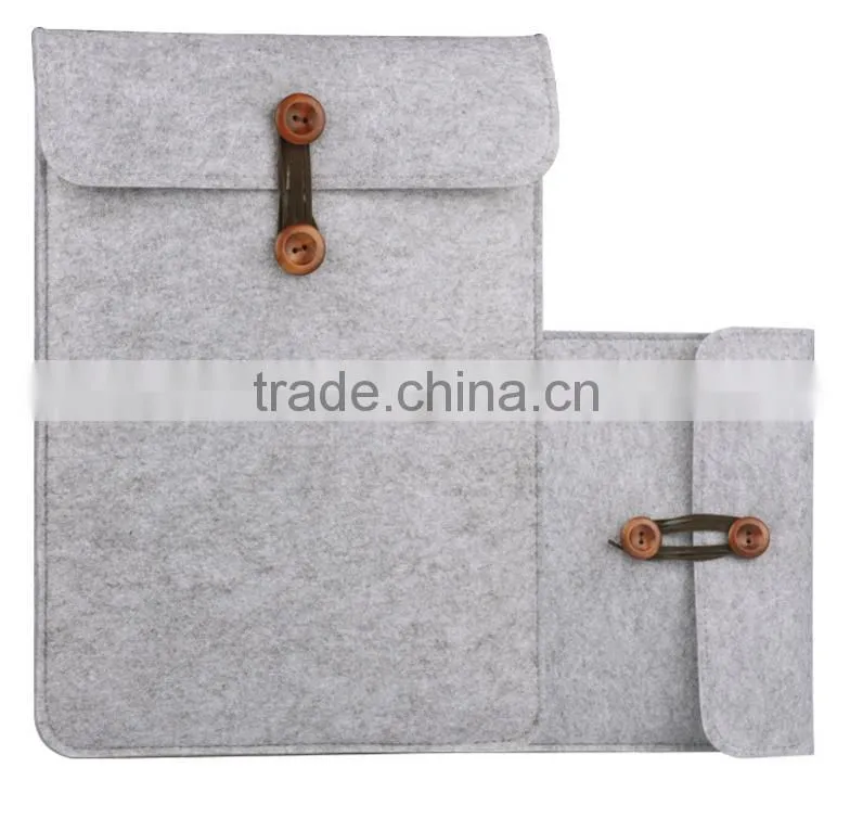 Wool felt sleeve bag for macbook, laptop envelope handbag carrying bag case
