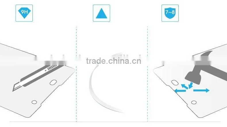 9H Hardness Anti-shock Ultra thin 0.26mm Tempered Glass Screen Protector for Sony Xperia Z4 ,Free sample