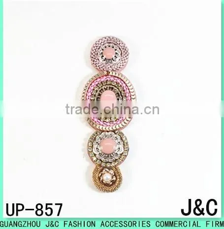 2017 the newest pink beaded sandals uppers