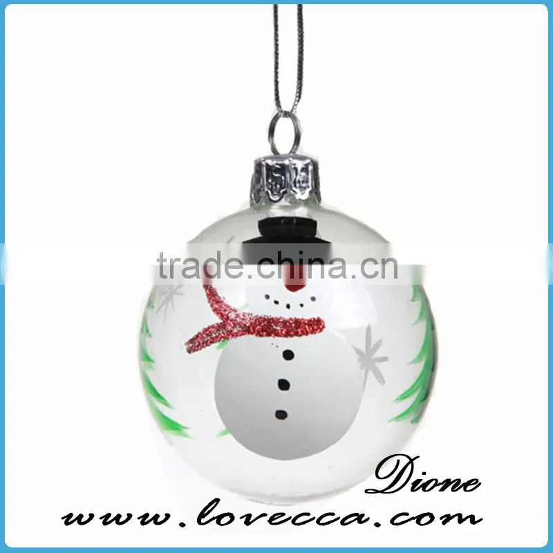 Winter Wonderland: Hand Painted Personalized Xmas Snowmen Ornament