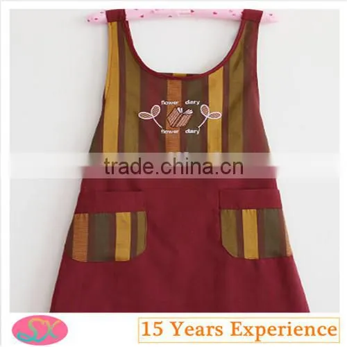 100%Cotton embroidery kithen bib aprons