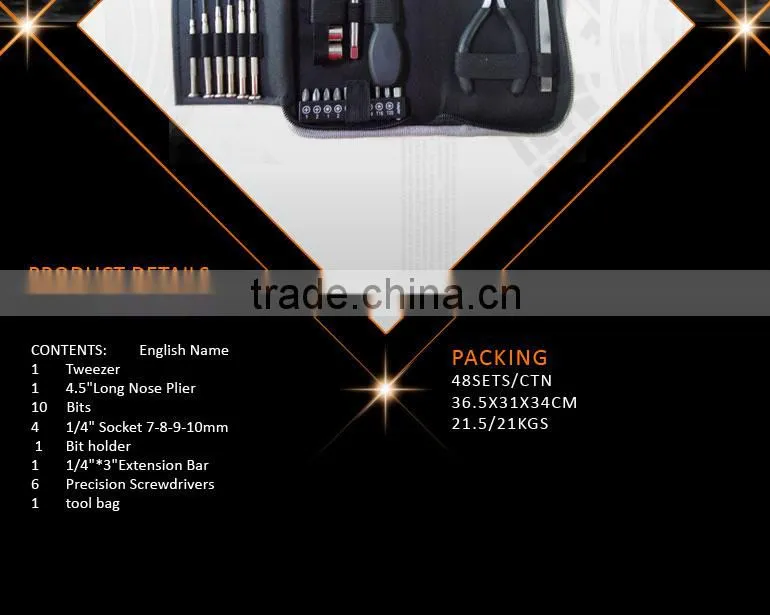 2015 New product portable tool bag, bike tool kit, promotion tool bag