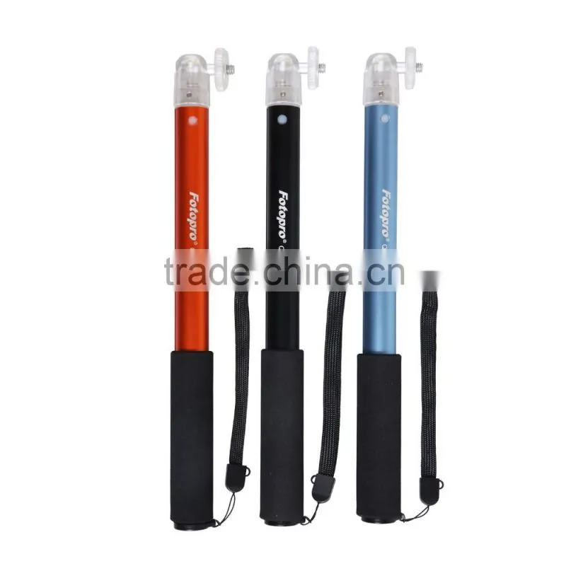 Fotopro Wholesale monopod on stock extendable selfie stick for mobile phone fast delivery colorfull cable selfie stick
