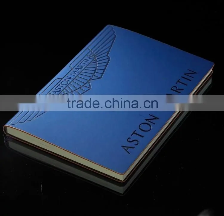 Cutom made embossed business PU cover leather note book
