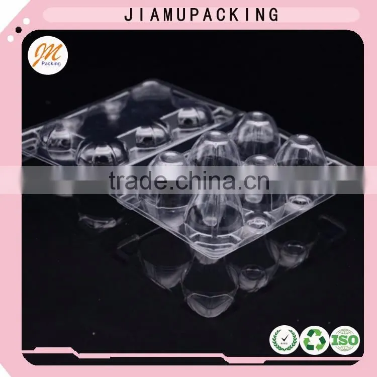 PVC 6 hole plastic clear disposable quail egg tray for sale