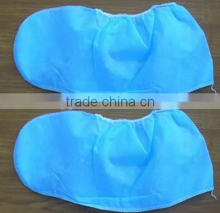 blue disposable shoe cover