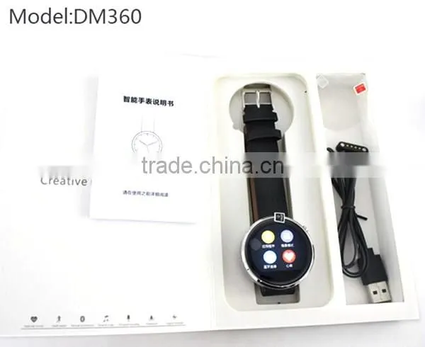 DM360 Bluetooth Smart Watch Intelligent Wristwatch With BT Remote Camera, Heartrate Monitor for IOS and Android Smart Watch Mobi