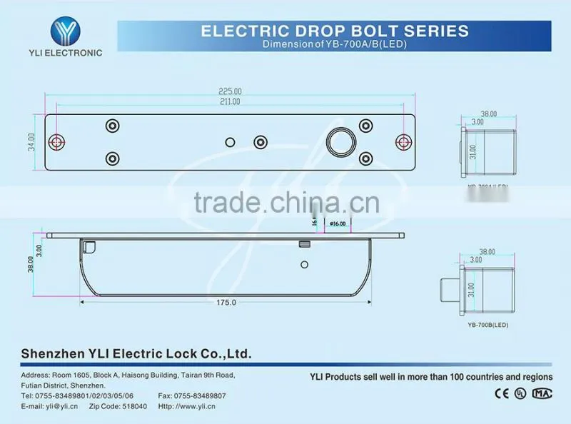Fail Safe electric bolt W/signal, time,& open wire