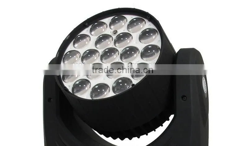 12W * 19pcs LED Zoom Wash Moving Head Stage Light