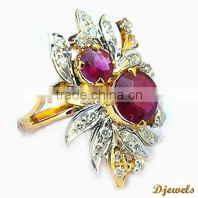 Natural Ruby Rings, Diamond Gold Rings, Diamond Jewellery