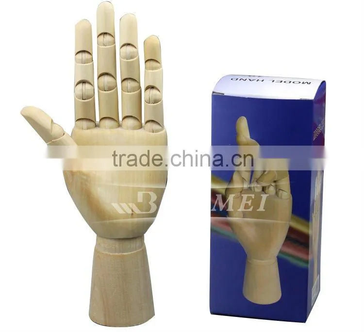 12" wooden male hand artist manikin