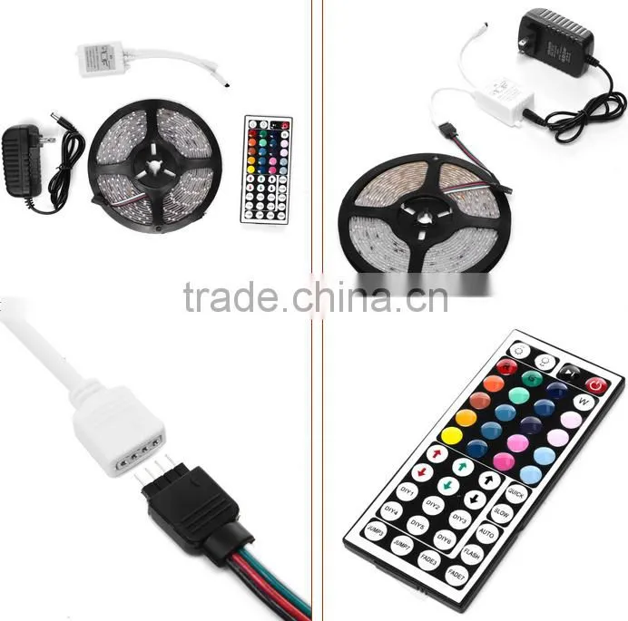 factory price low voltage DC 12V SMD5050 Flex strips LED,5m strip and 24key remote controller and 12v EU