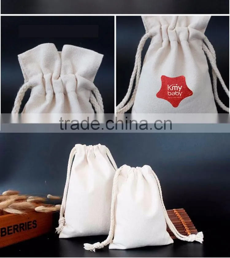 Custom canvas and cotton drawstring bag