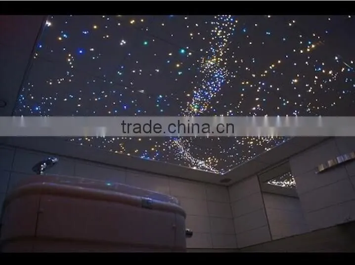fiber optic light in swimming pool showing shooting star effect , twinkle , fireworks , LED thunder effect