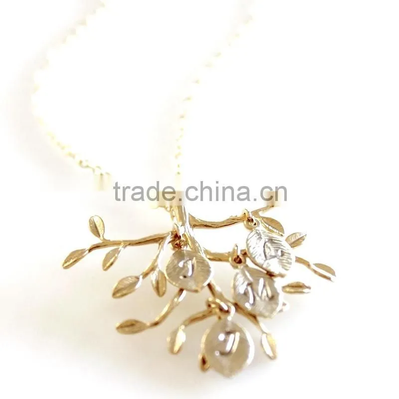 FAMILY TREE Necklace, Mother Grandmother Personalized jewelry,18K gold stainless steel pendant