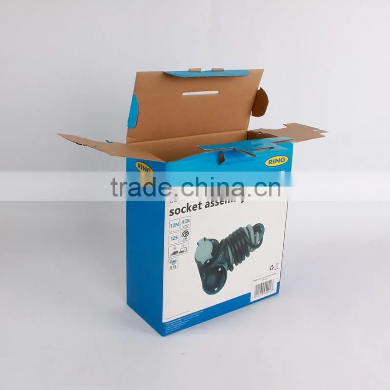 Custom printed paper box for car lamp with hook