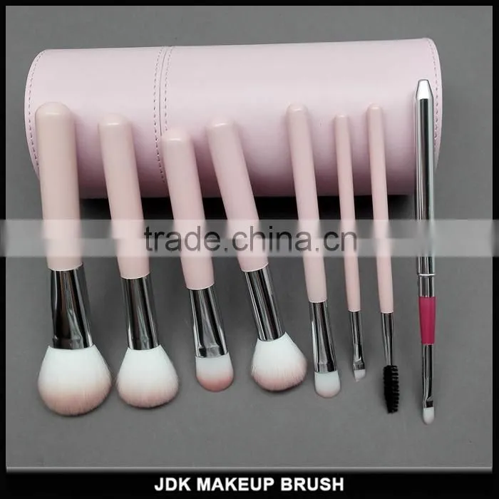 Beauty pink 8 piece brush set makeup tool wholesale makeup brushes private label makeup brush set with case