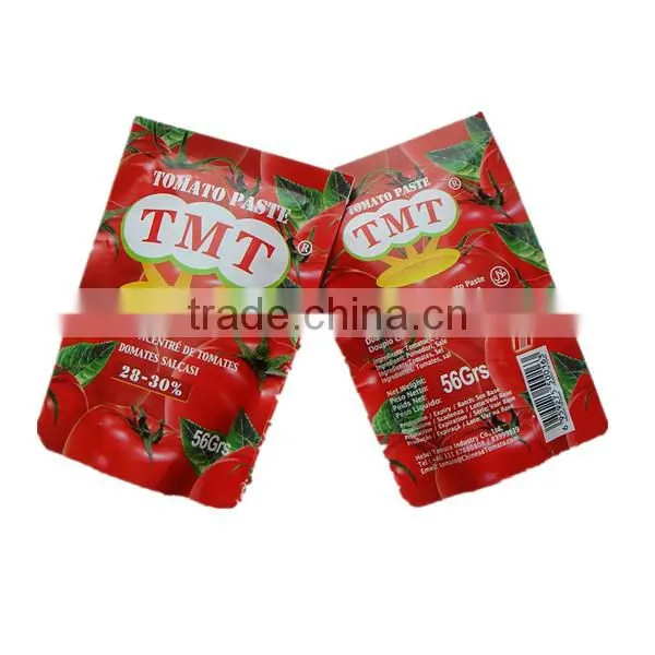 56g TMT brand double concentrated sachet tomato paste
