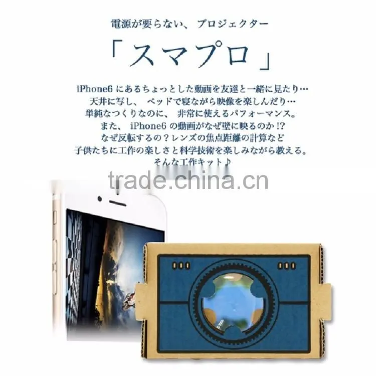 Functional compact data show projector for iPhone requiring no electricity