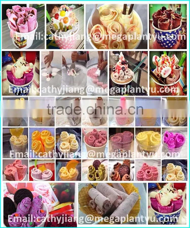 Double Pan Ice Curl Machine Fry Ice Cream Roll Machine for sale price