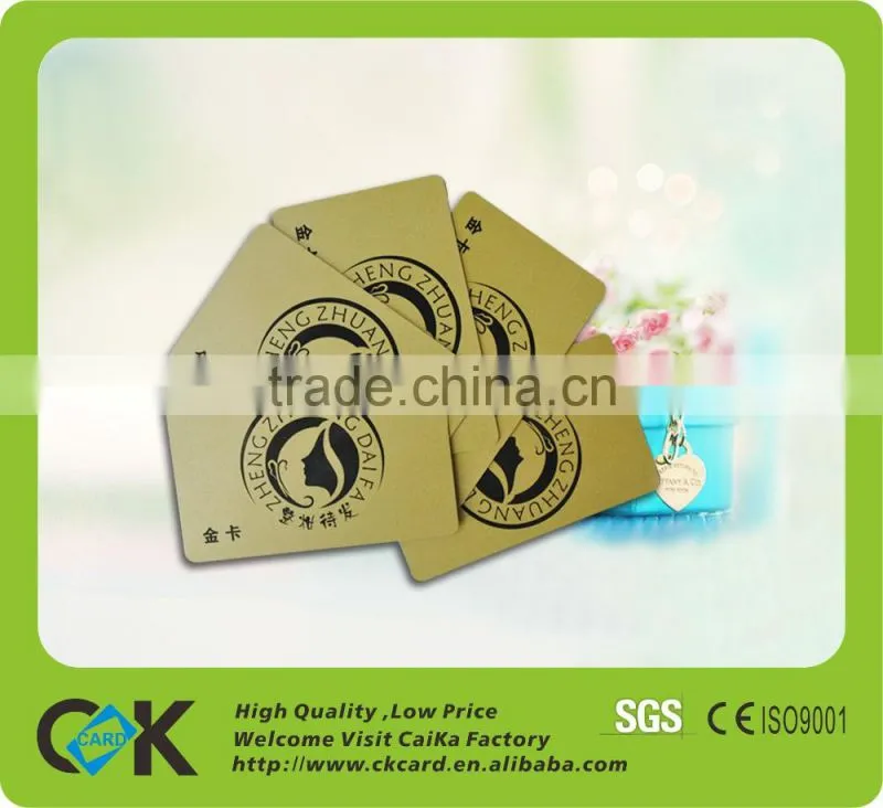 elegant gold color plastic card printing in Shenzhen manufacturer