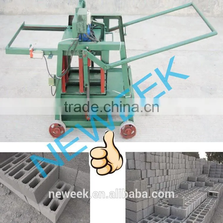 Neweek hollow brick making hand press cement brick machine