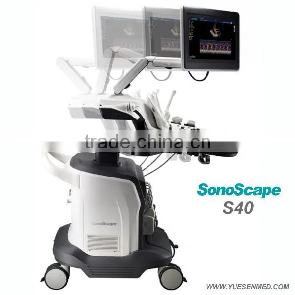 Famous brand 3D 4D mobile trolley color doppler ultrasound scanner sonoscape S30