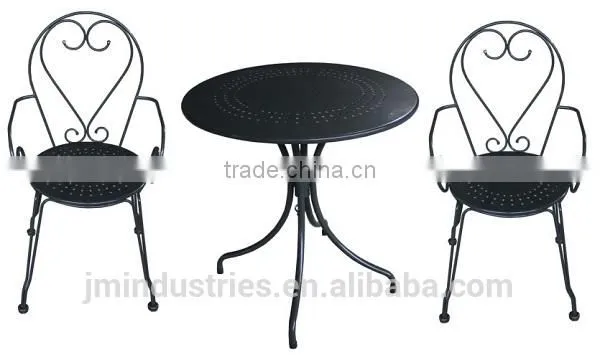 Painted iron bistro set