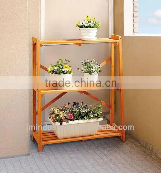 Wooden Flower Display Rack with FSC Certificate