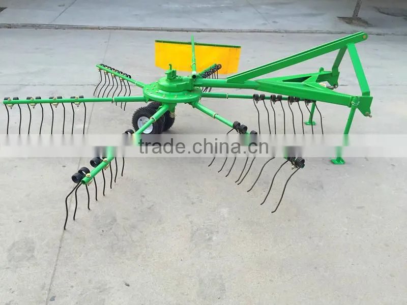 Tractor 3pt wheel hayrake 8 rotors hay rake for sale