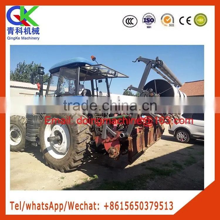 The tractor type shallot groove-cutting machine mini-tiller