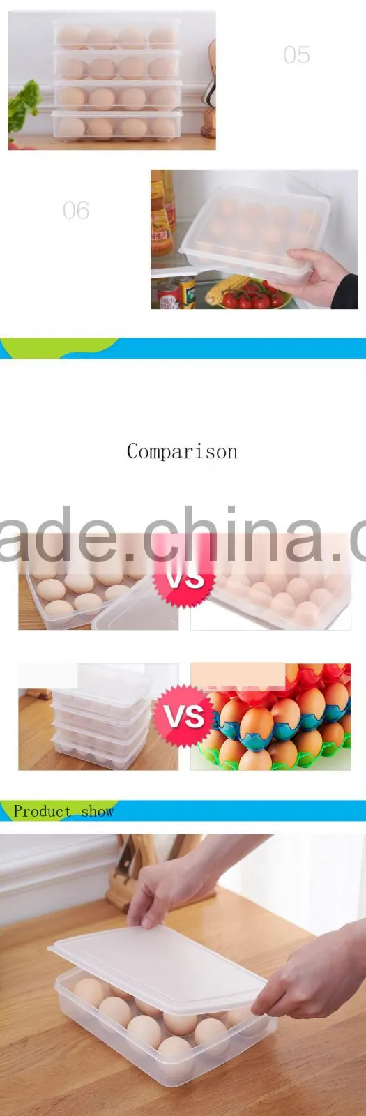 Egg Container Holder Box Refrigerator Storage Tray for 12 eggs