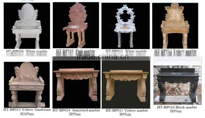Flower Carved Natural Stone Wash Basin