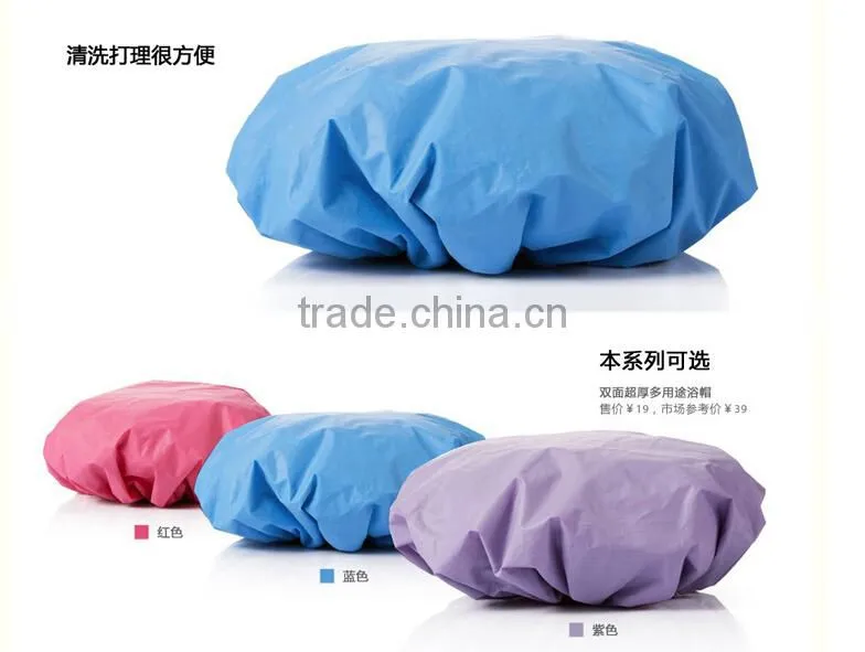 Q090 Pe+ microfiber cute Home Furnishing Waterproof Shower cap