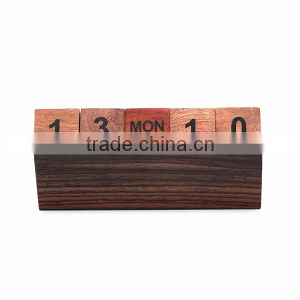 2017 Fashion Hot Sales Manually Wood Cube Calendar, Creative Calendar DIY Perpetual Calendar