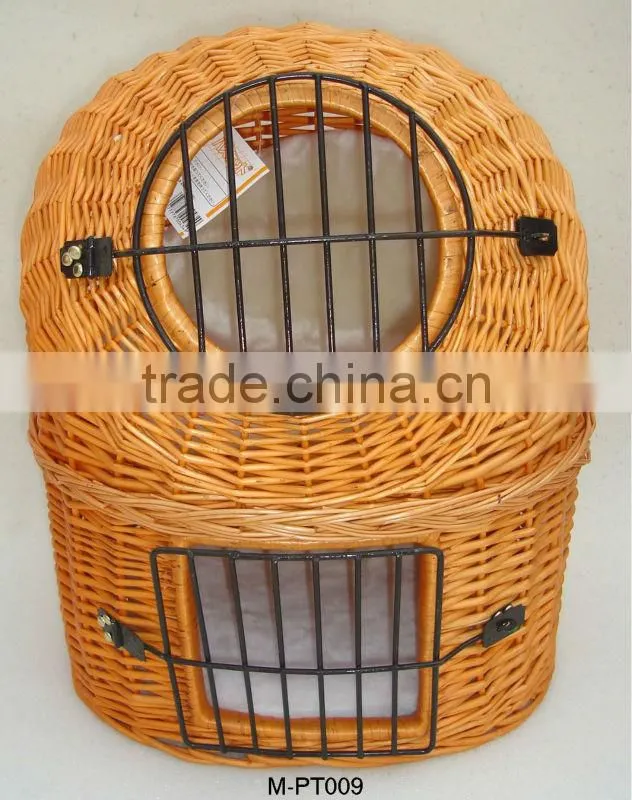 Exquisite and durable wicker pet cage , wicker cat carrier