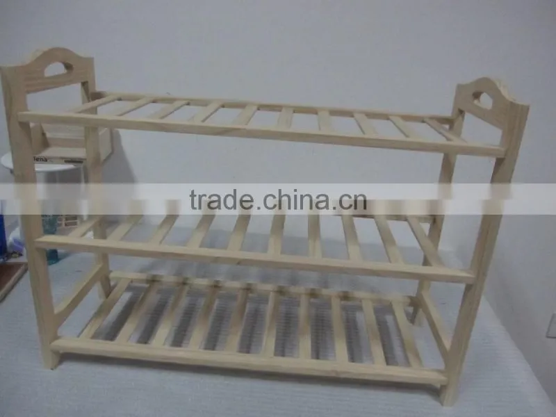 Homemade Solid Pine Wood Shoe Rack Furniture