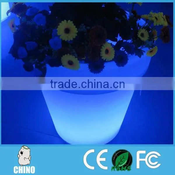 LED Vase fiber led flower pot /solar flower potfor outdoor