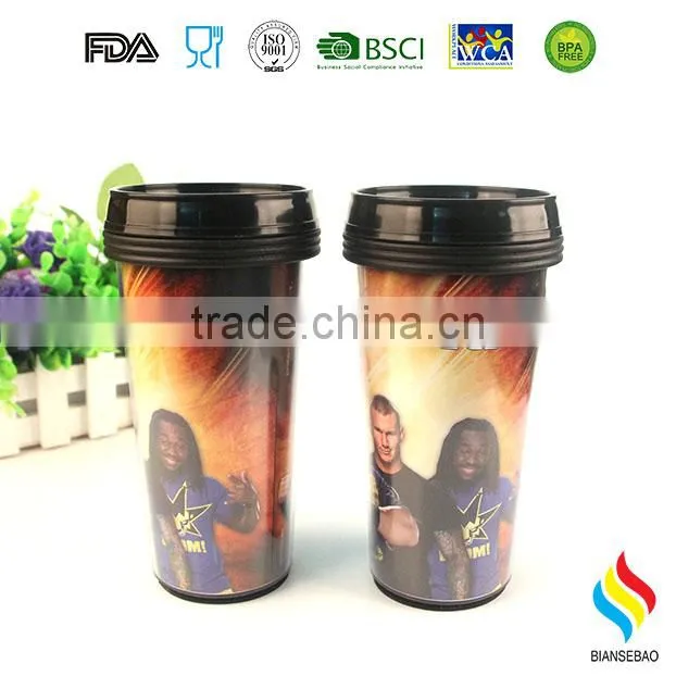 Tumbler with changeable paper