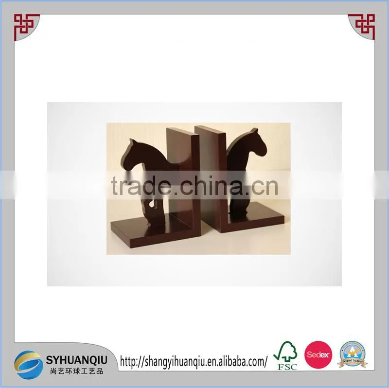2015 high quality new fashion wooden bookends from toy factory W08D001