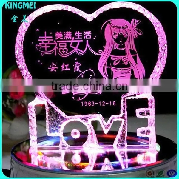 Wholesale custom 4 sided crystal acrylic rotating picture frame