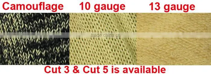 NMSAFETY 13 gauge aramid fiber with steel wire liner anti cut gloves