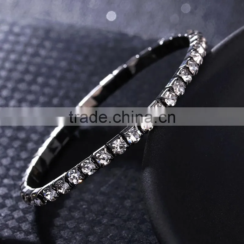 stretch colorful sparkly rhinestone chain bracelet