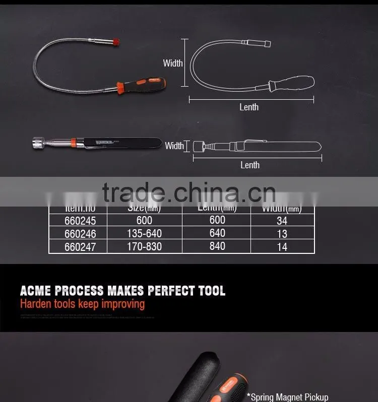 Logo Printed Unique Shape Professional Household Tool Set Magnet Pickup